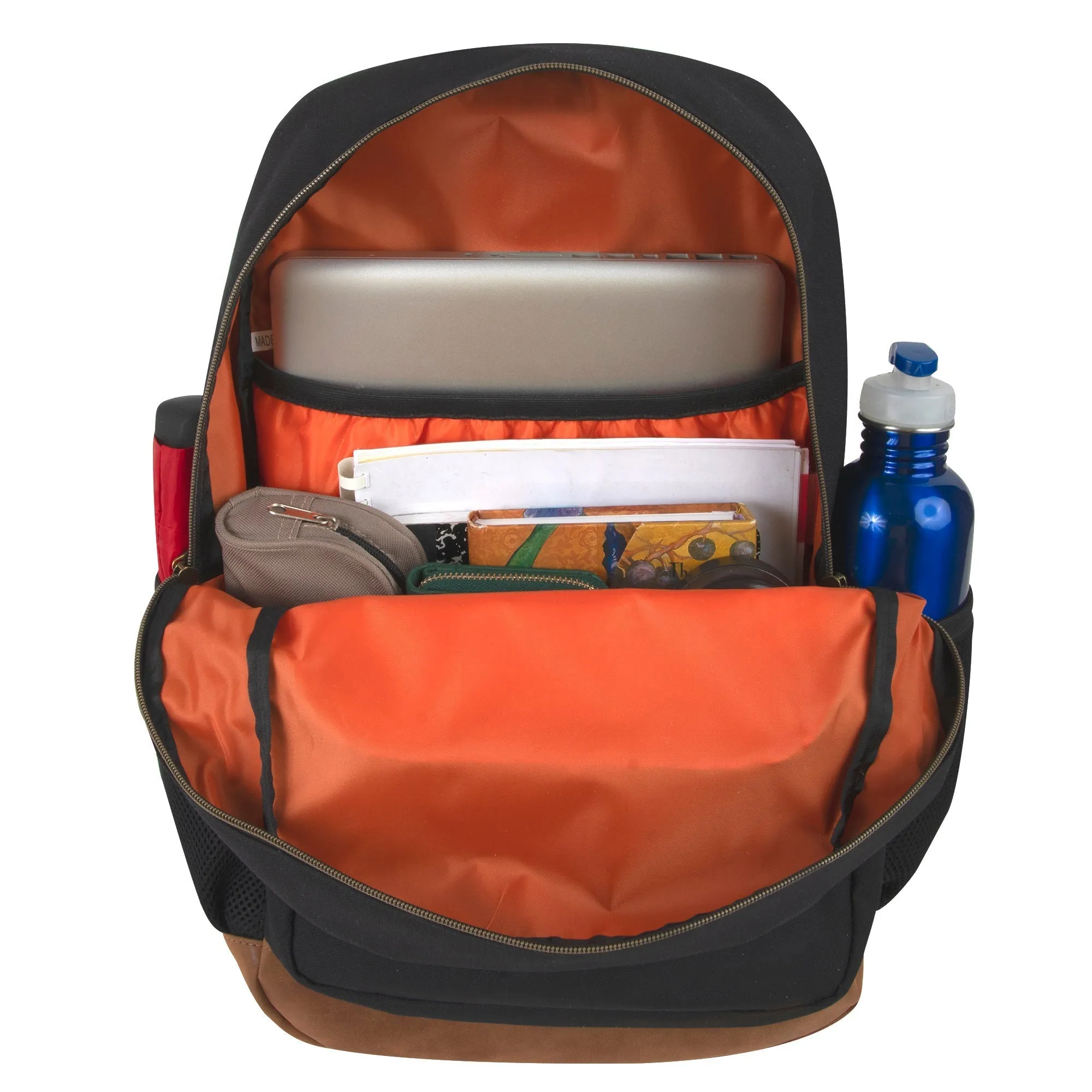 18.5-inch Multi Pocket Backpack w Vynl Bottom  - 3 Colors