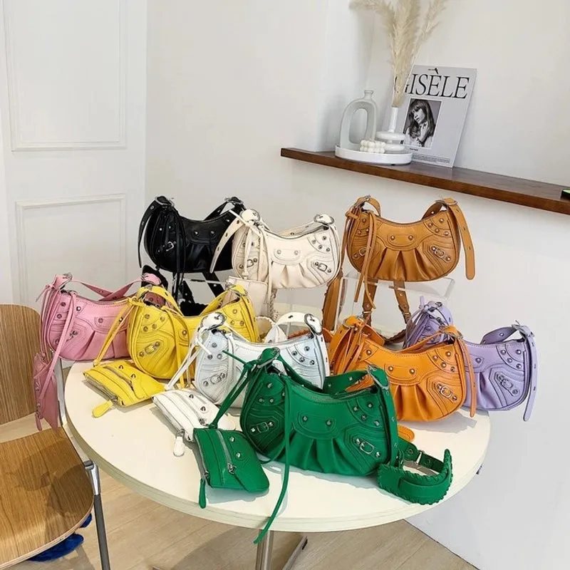 2022 Summer New Style Two-in-one Solid Color Shoulder Messenger Bag
