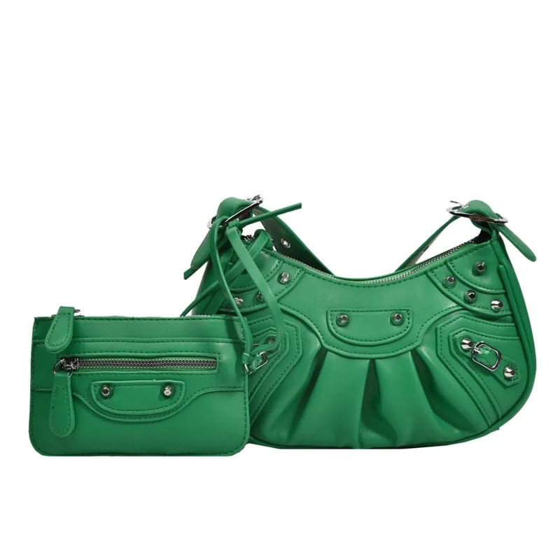 2022 Summer New Style Two-in-one Solid Color Shoulder Messenger Bag