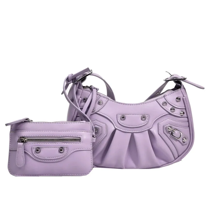 2022 Summer New Style Two-in-one Solid Color Shoulder Messenger Bag