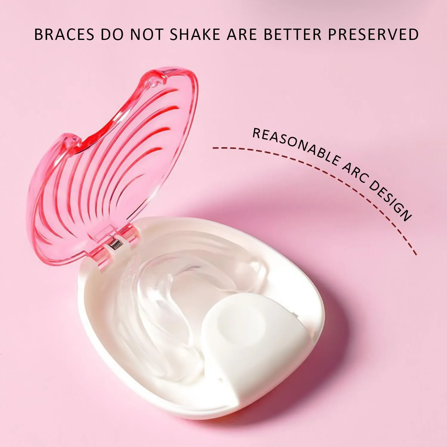 2pcs Dental Boxes, Denture Storage Box, Retainer Storage Box, Fixed Box Storage Box, Mouth Guard Storage Box (Pink, Light Blue)
