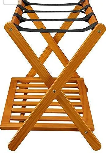 Aadvik Crafts Deluxe Straight Leg Luggage Multipurpose Wooden Stand Rack