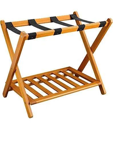 Aadvik Crafts Deluxe Straight Leg Luggage Multipurpose Wooden Stand Rack