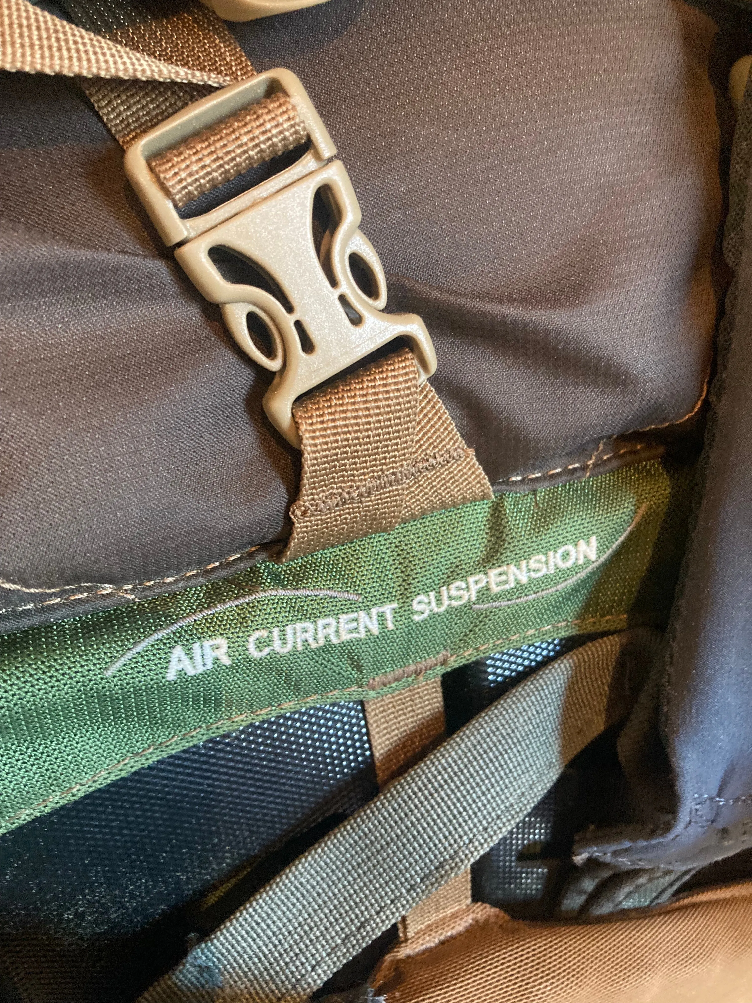Backpack, Granite Gear Blaze AC 60 with LINELOC Lid Green / Brown / Grey