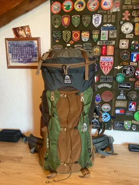 Backpack, Granite Gear Blaze AC 60 with LINELOC Lid Green / Brown / Grey