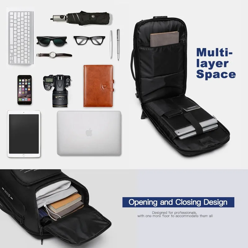 Backpack with Shoe Compartmentg Stylish Anti-theft USB Charging 15.6 Inch Laptop Backpacks Waterproof