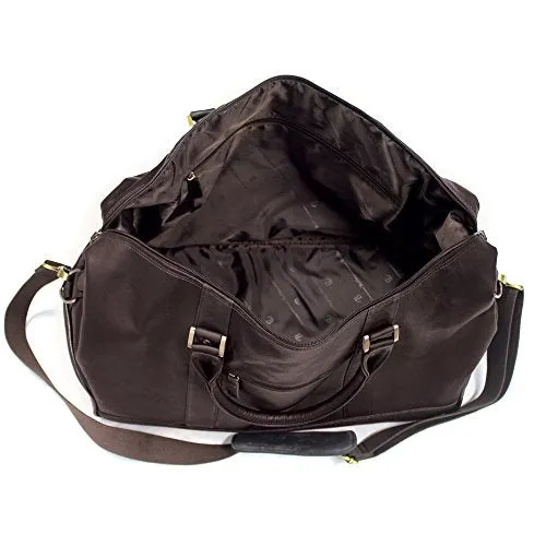 Bellino Eiffel Leather Duffel, 20" L, Black