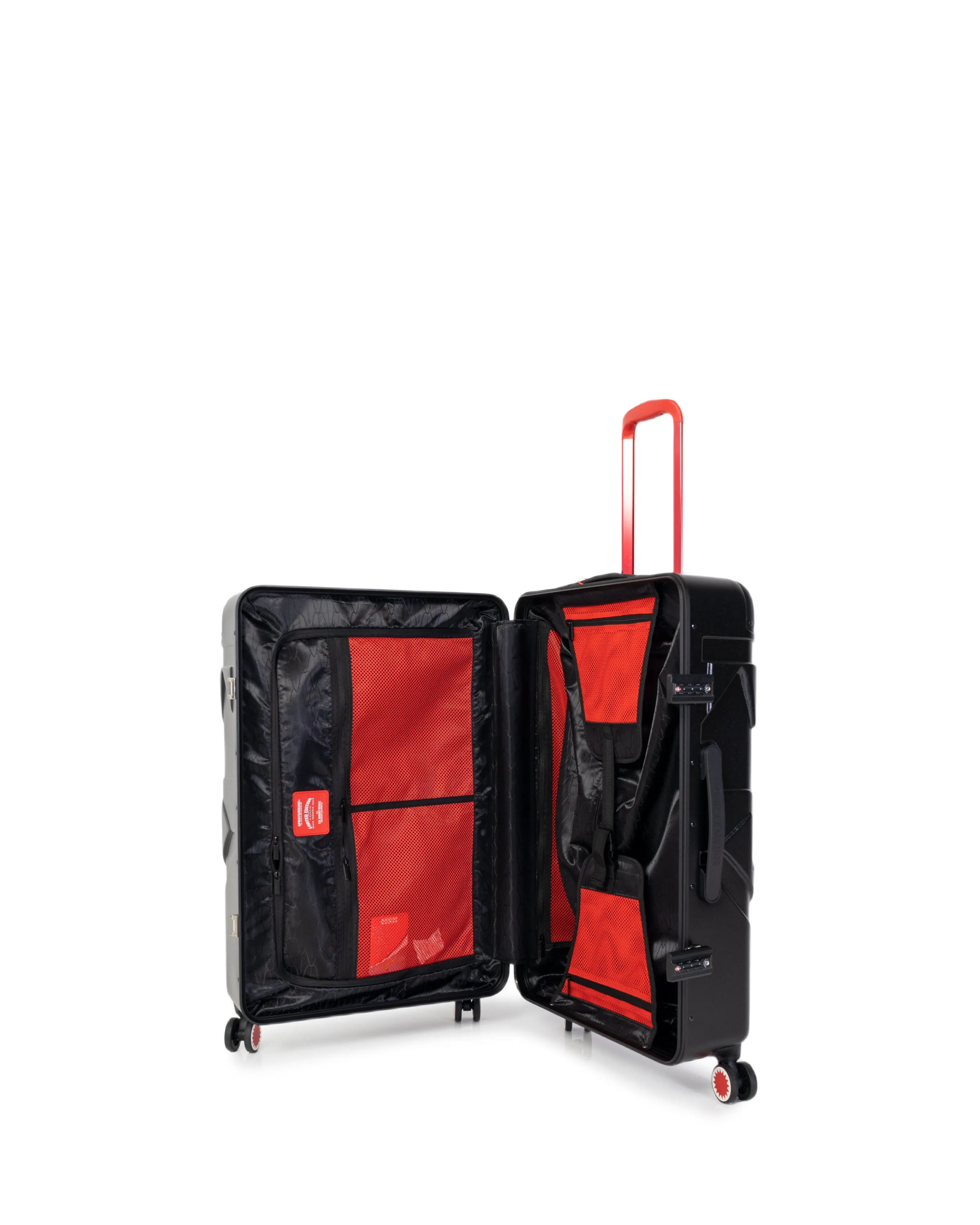 Black Molded Shark Mouth Large Luggage