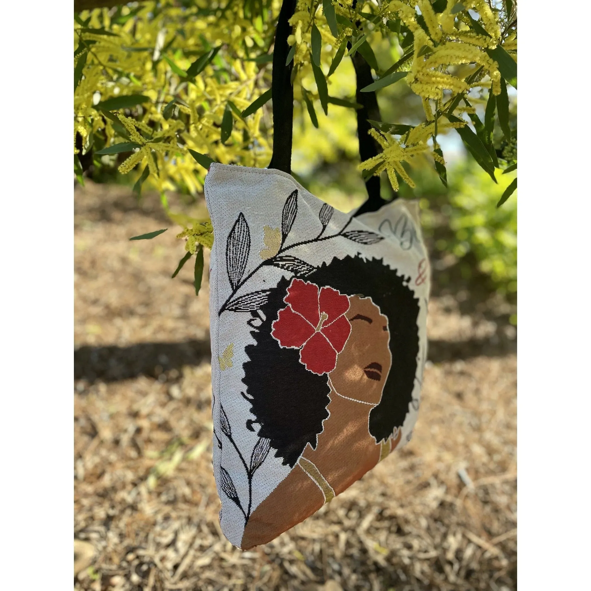 Blossom and Grow Woven Tote Bag
