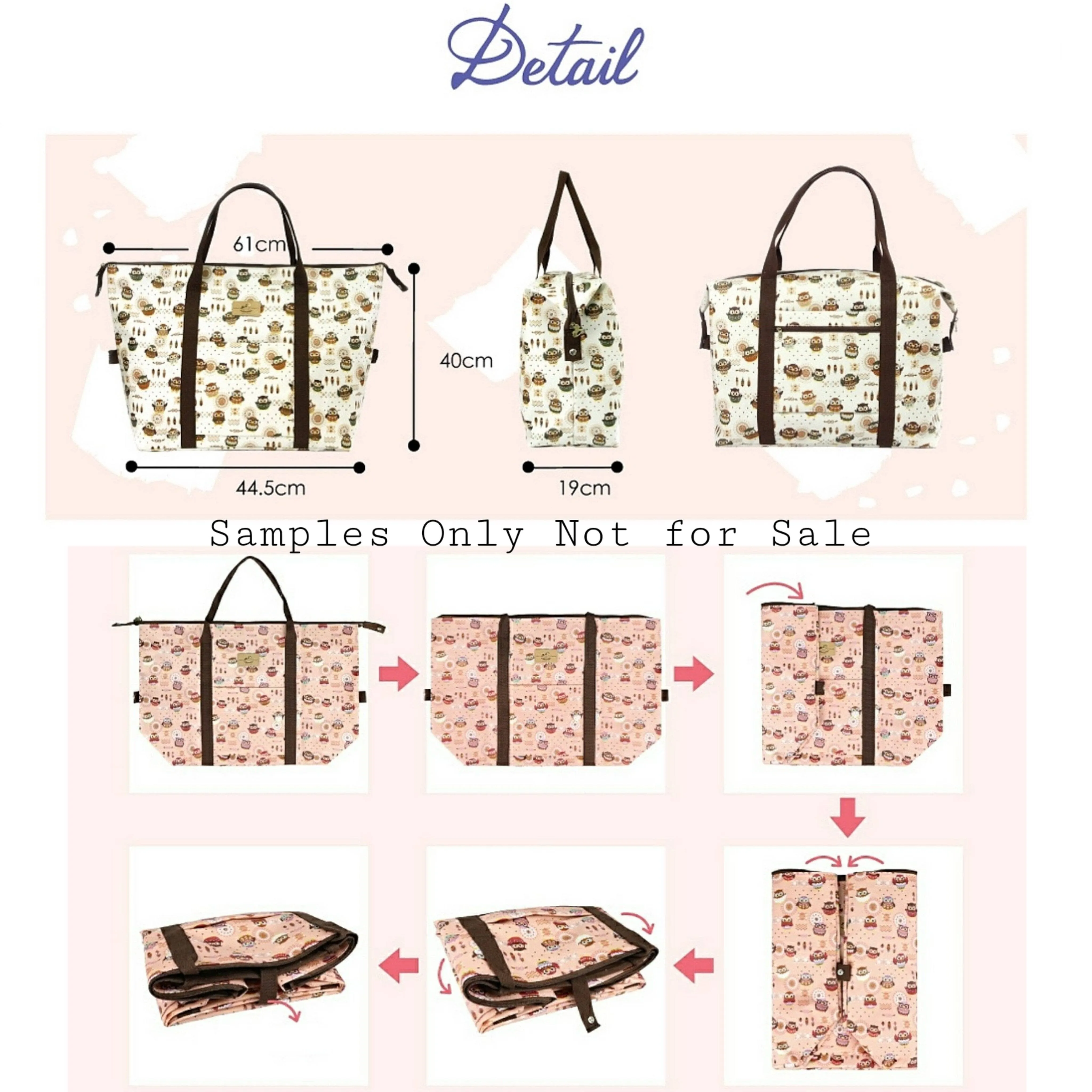 Blue Summer Tails Extra Large Travel Tote