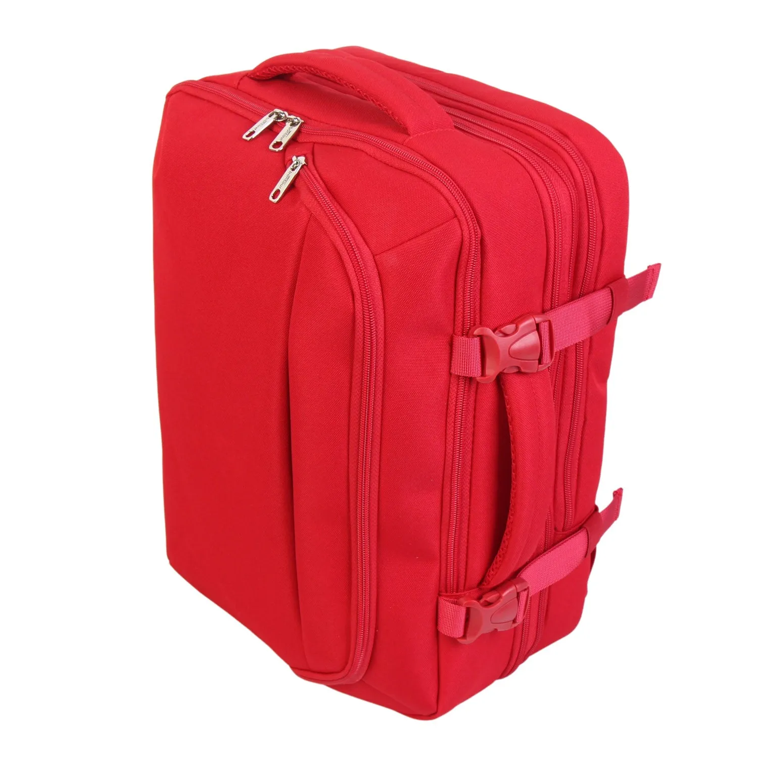BONTOUR FlexiGo Backpack for Wizzair 40x30x20cm, Expandable Carry-On hand luggage in Red color