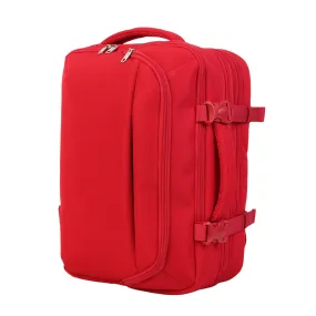 BONTOUR FlexiGo Backpack for Wizzair 40x30x20cm, Expandable Carry-On hand luggage in Red color