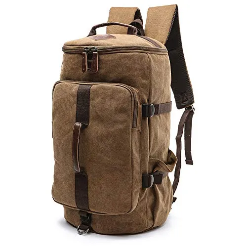 Canvas Men Luggage Bag Carry On Luggage Travel Bags Man Duffel Weekend Bag Travel Backpack,Blue L