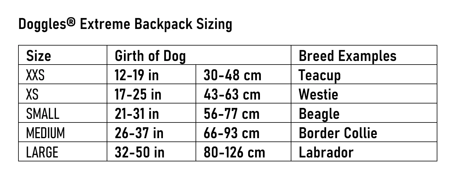 Doggles Extreme Backpack