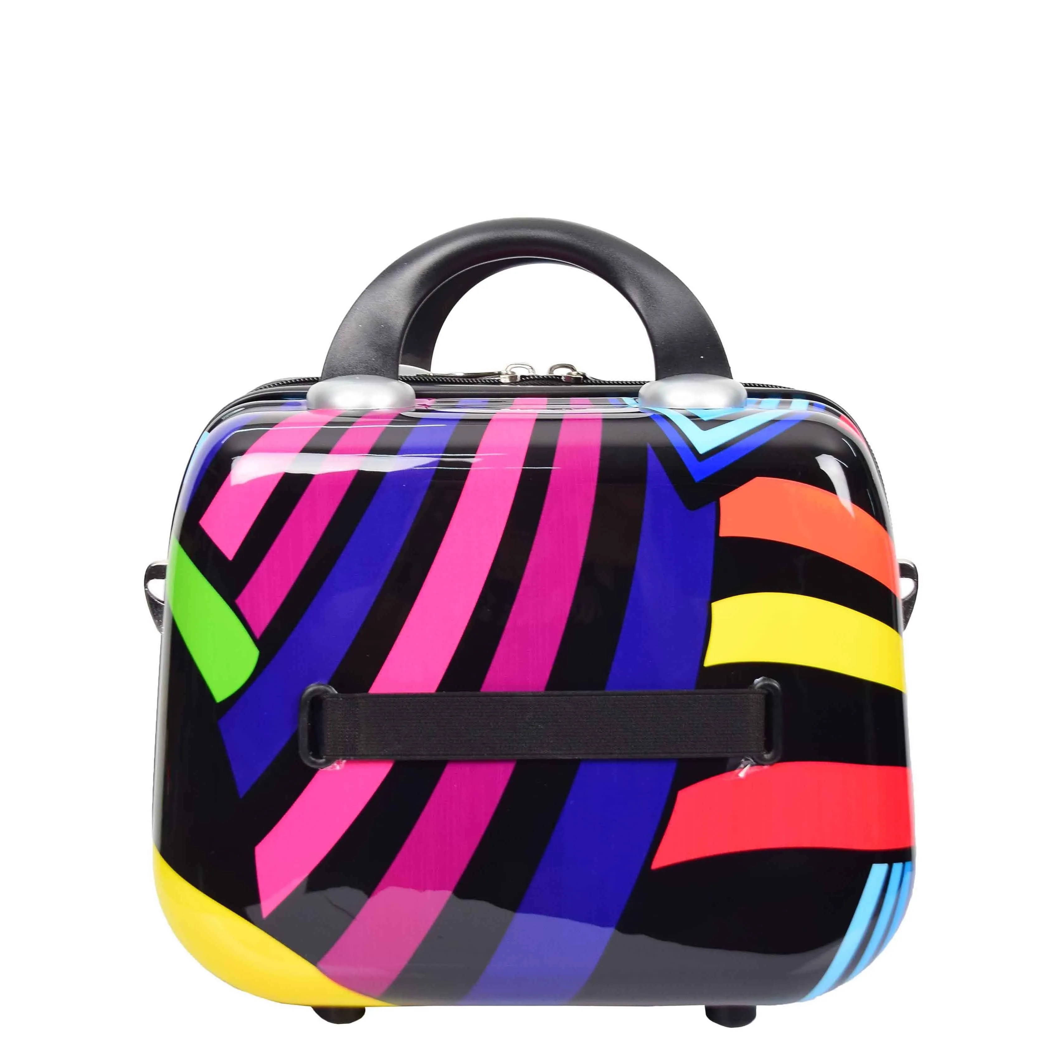 DR623 Hard Shell Beauty Cosmetic Case With Hearts Print