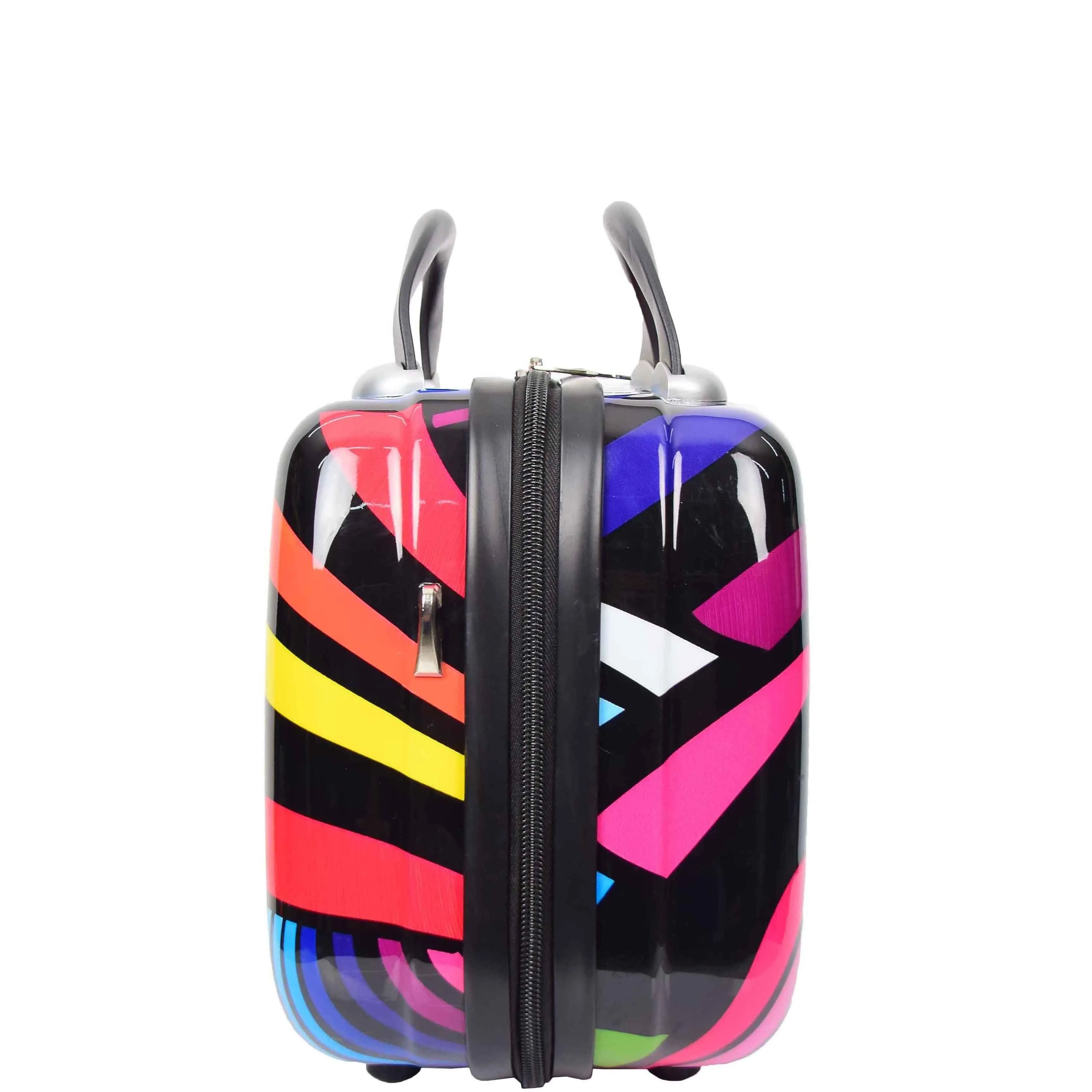 DR623 Hard Shell Beauty Cosmetic Case With Hearts Print