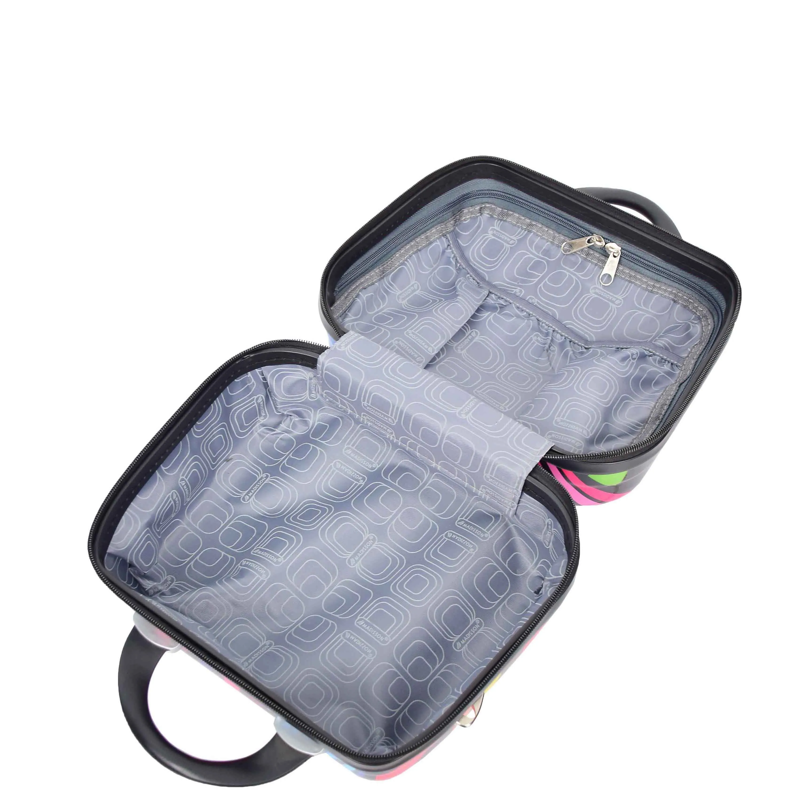DR623 Hard Shell Beauty Cosmetic Case With Hearts Print