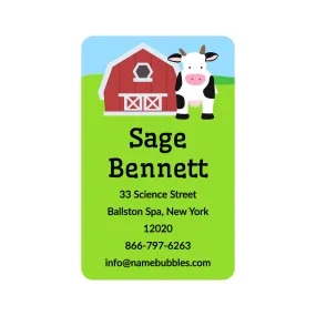 Farm Animals Luggage Tag Labels