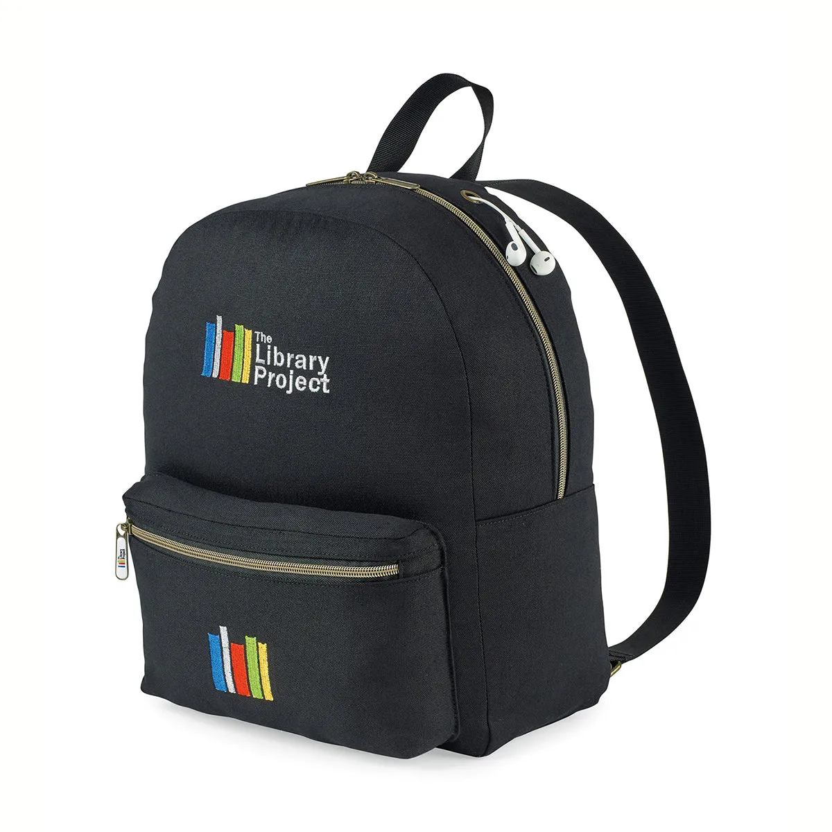 Gemline Black Russel Cotton Backpack