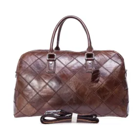 Genuine Leather Travel Duffel Bag Men Packing Cubes Travel Luggage Organizer Large Capacity Leather