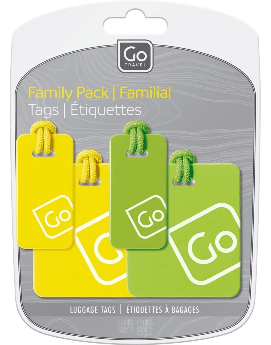 Go Travel Luggage Tags Family Pack