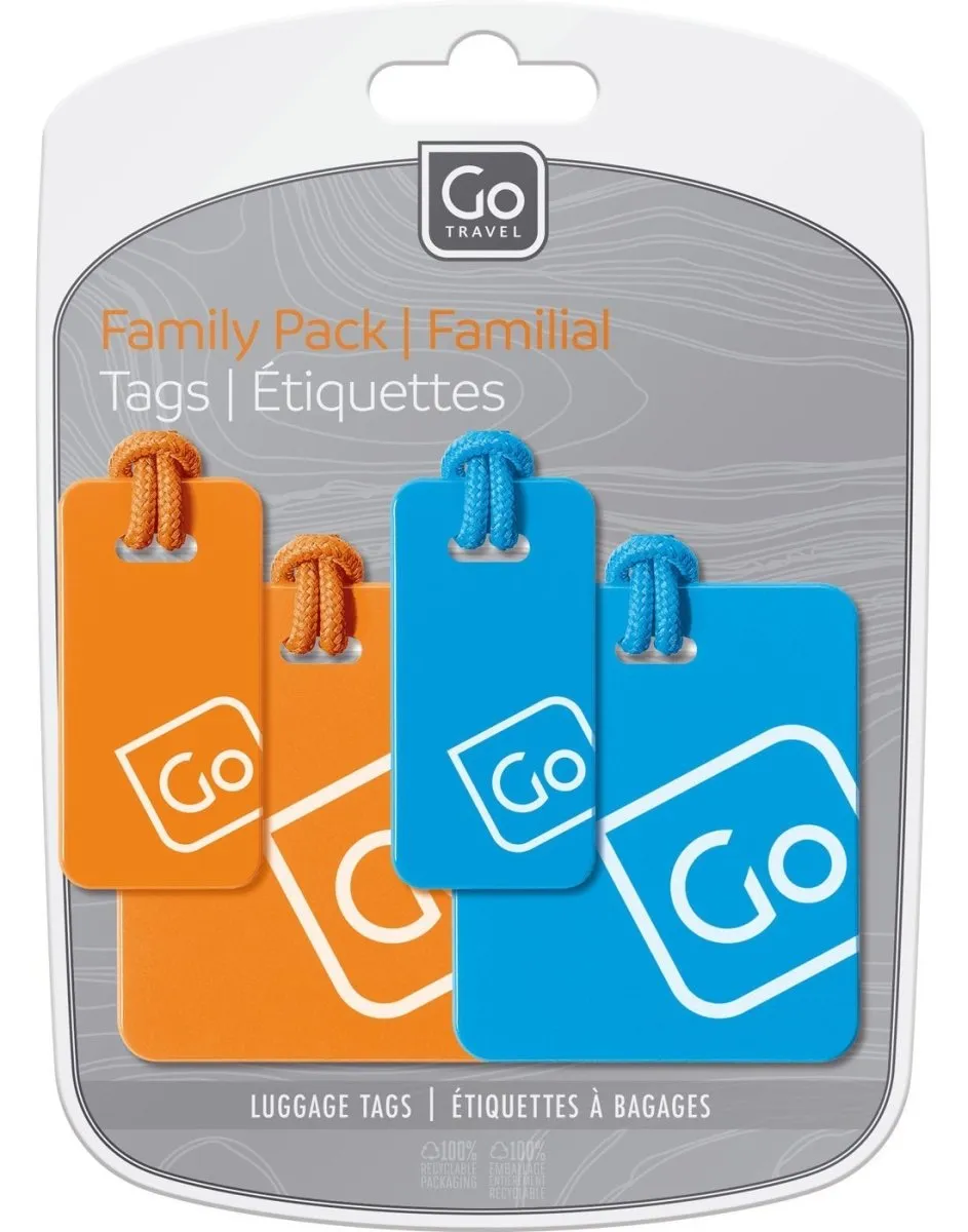 Go Travel Luggage Tags Family Pack