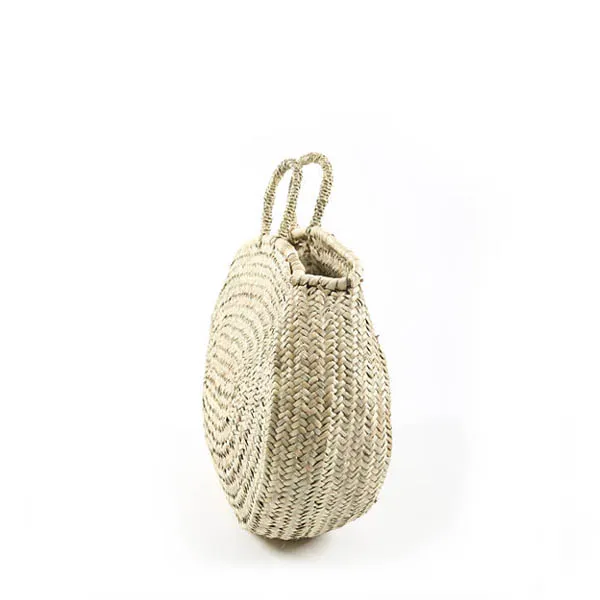Handmade Palm Leaf Basket – Oval Small
