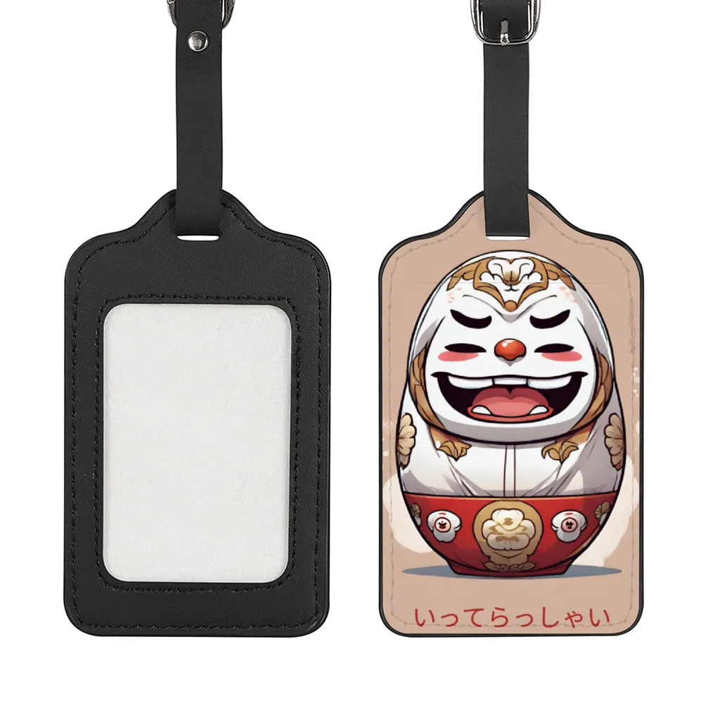 Happy Daruma Doll Luggage Tag