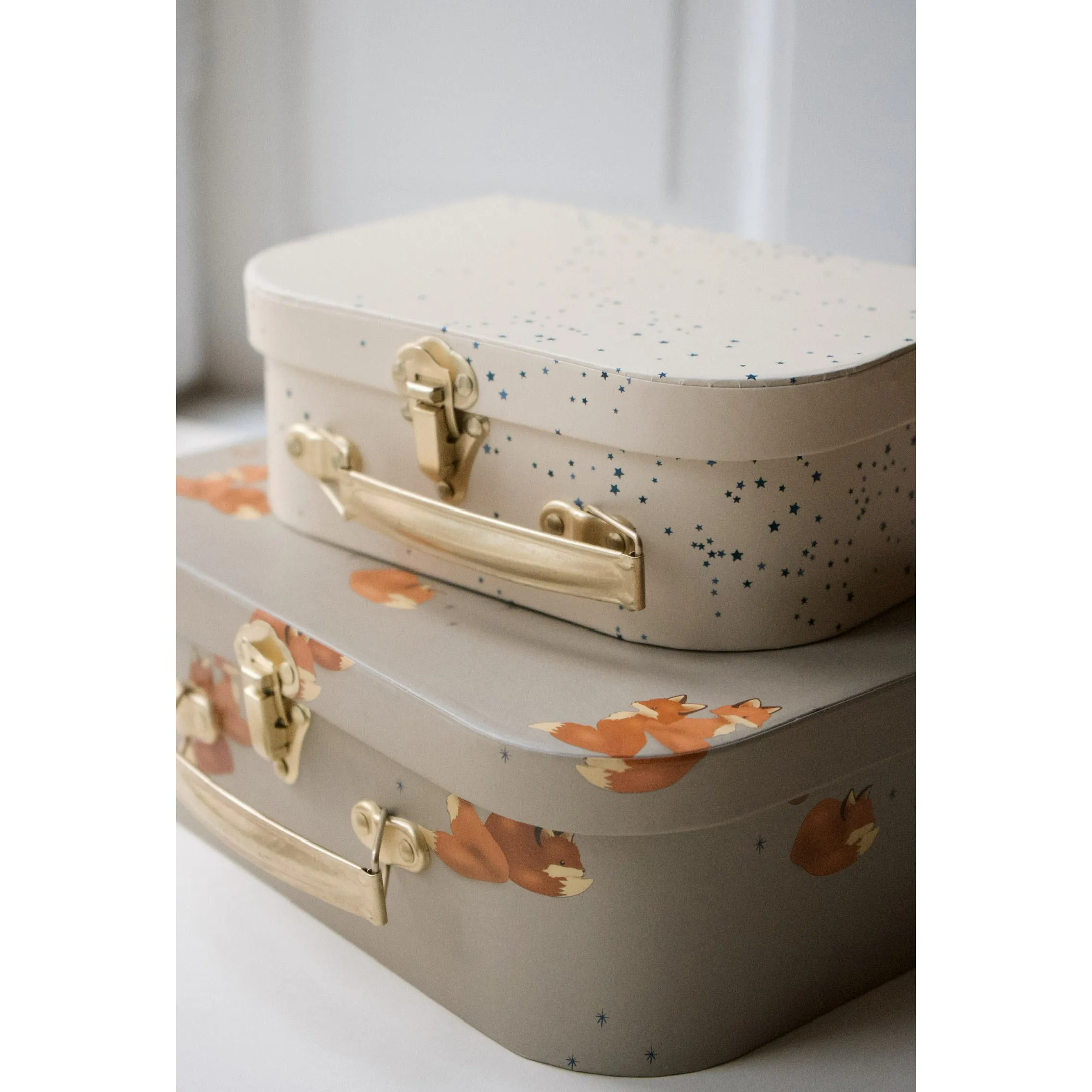 Konges Sløjd 2 Pack Suitcase Foxie/Etile Bleu