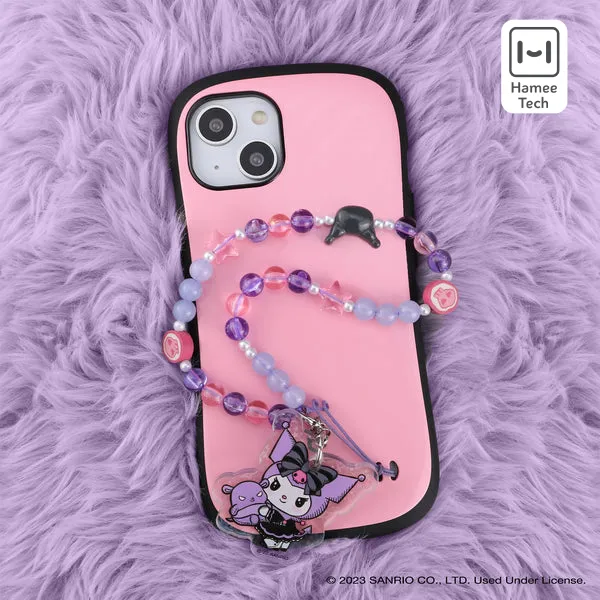 Kuromi - Lolita Version Beaded Charm Mobile Phone Wrist Strap