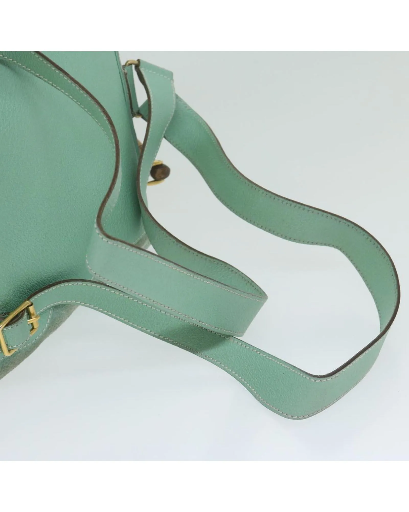Light Blue Suede Bamboo Backpack - Italian Made