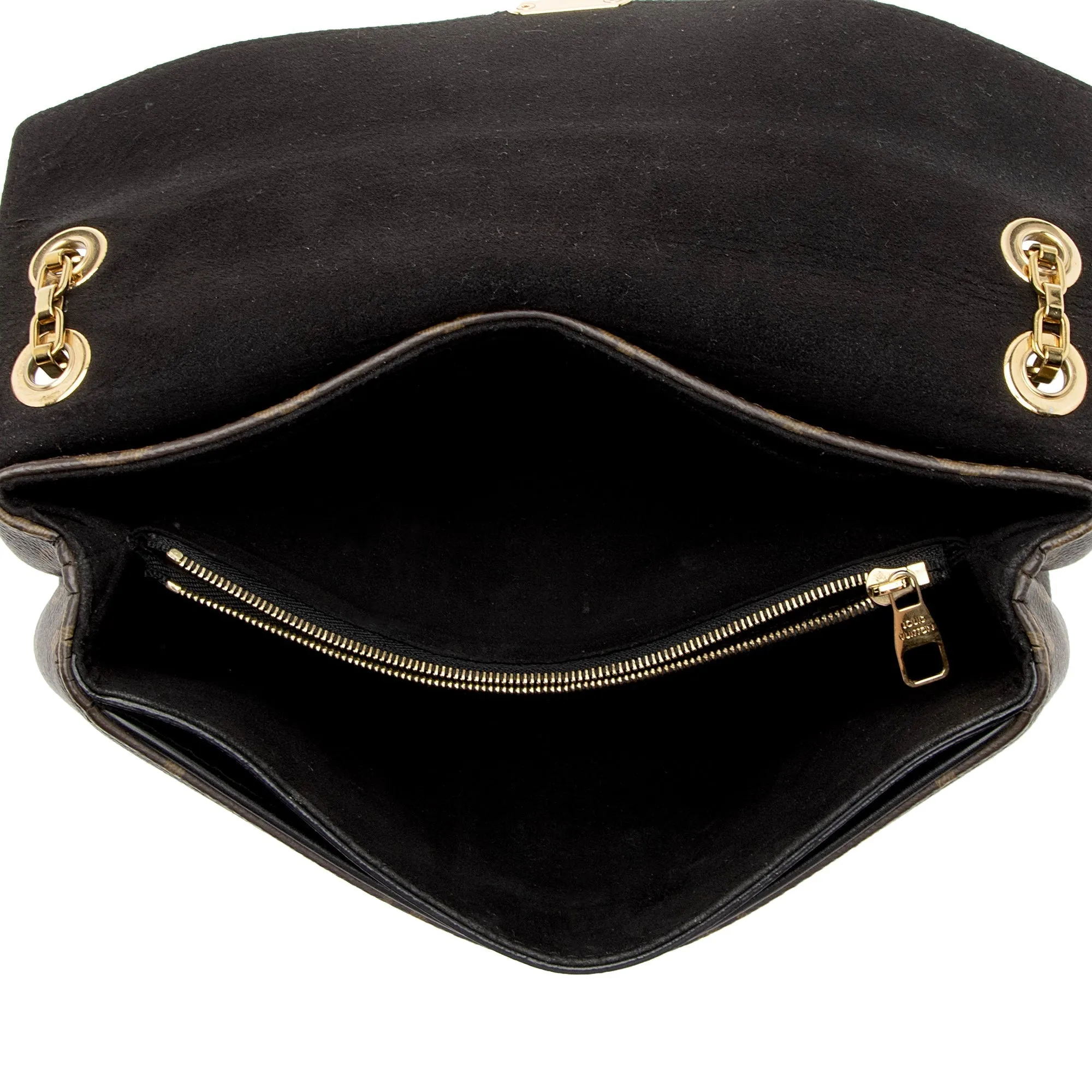 Louis Vuitton Monogram Canvas Pallas Chain Shoulder Bag (SHF-6axUqc)