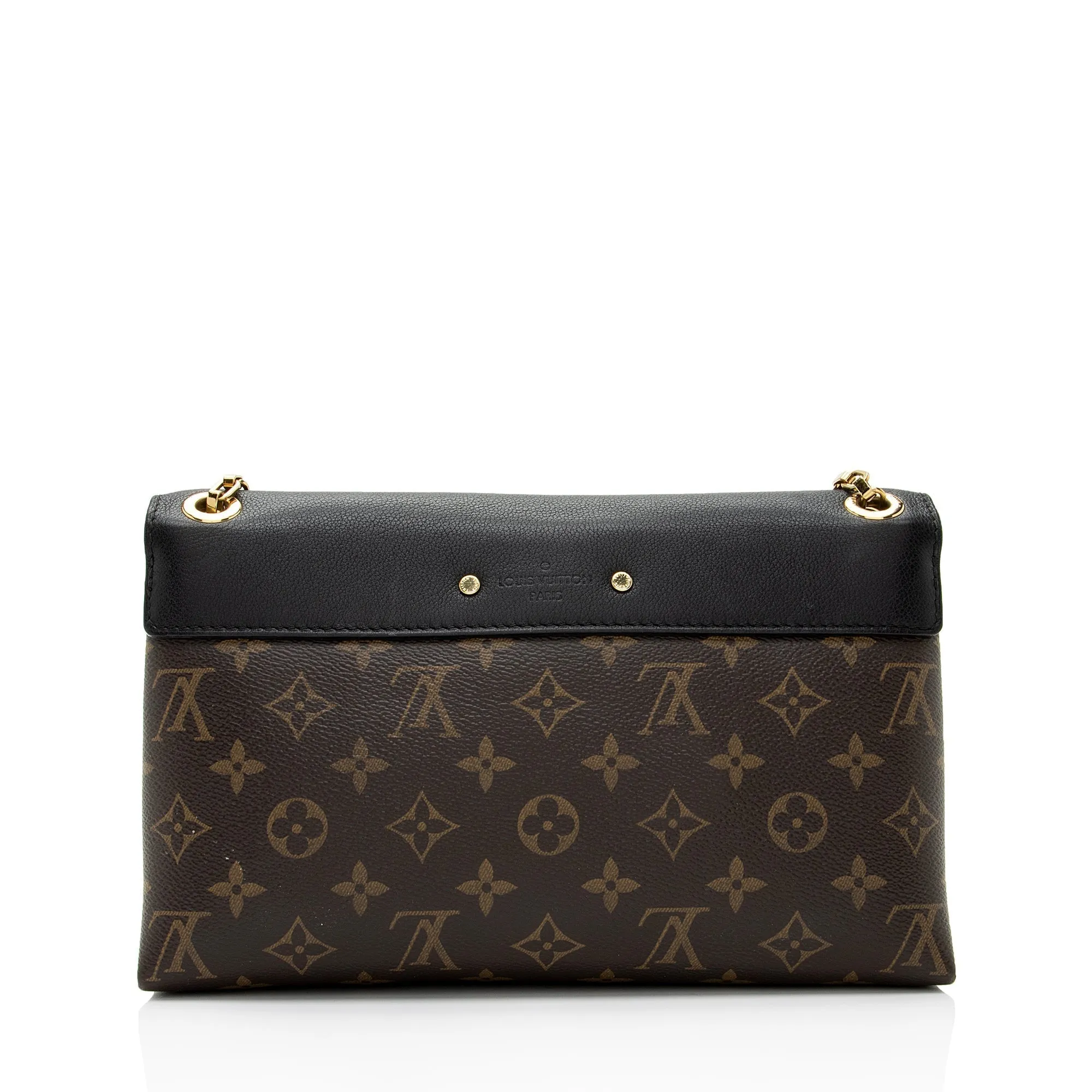 Louis Vuitton Monogram Canvas Pallas Chain Shoulder Bag (SHF-6axUqc)