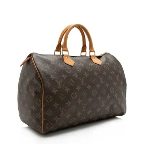 Louis Vuitton Monogram Canvas Speedy 35 Satchel (SHF-16728)