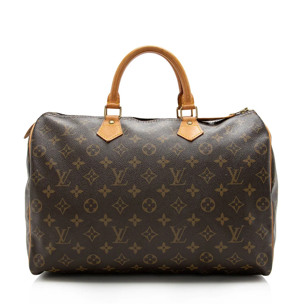 Louis Vuitton Monogram Canvas Speedy 35 Satchel (SHF-16728)