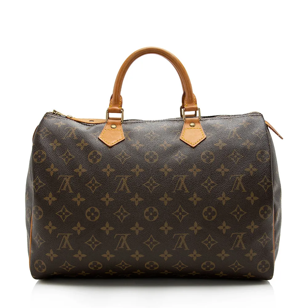 Louis Vuitton Monogram Canvas Speedy 35 Satchel (SHF-16728)