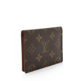 Louis Vuitton Vintage Monogram Canvas Vertical Card Case (SHF-bxpH36)