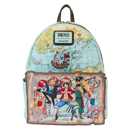 Loungefly - One Piece Luffy Gang Map Mini-Backpack