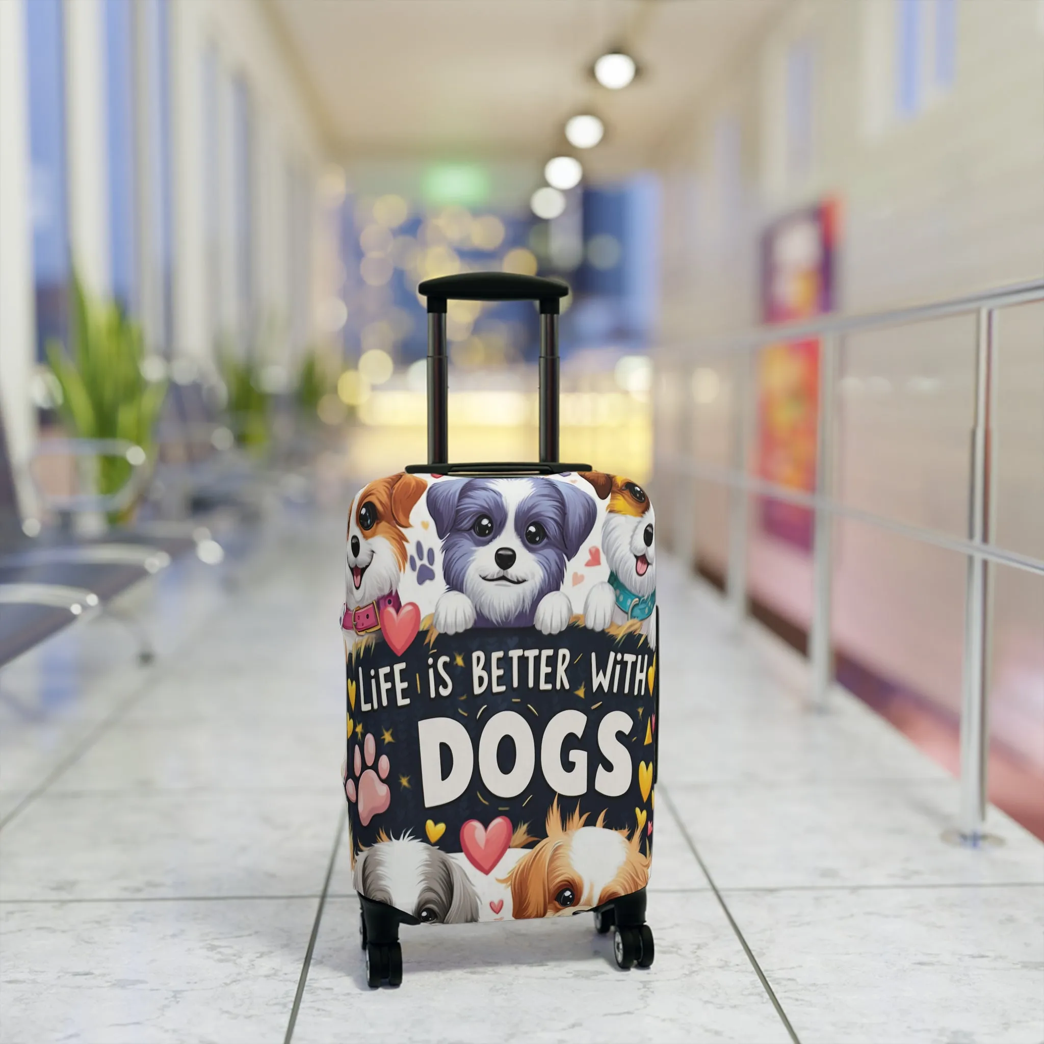 Luggage Cover, Life is better with Dogs, awd-3107