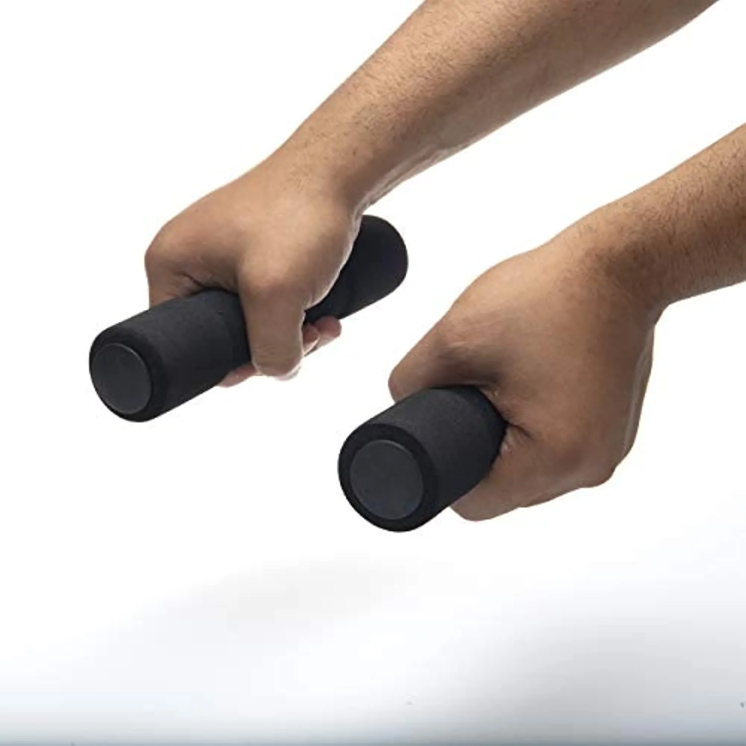 Mind Reader Soft Hand Indoor Outdoor Workout, Rubber Dumbbells, Home Fitness Free Weights, 1.1 lbs, Set of 2, 1.1 Pounds, Black