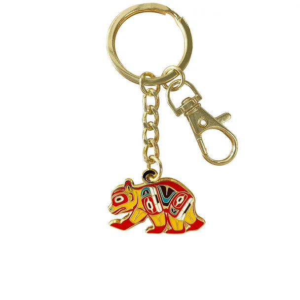 Native Northwest Bear Enamel Keychain