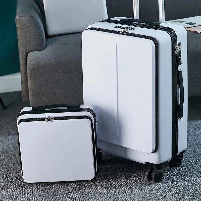 New Designer 20"24"inch Business Travel Suitcase Rolling Luggage with Laptop Bag