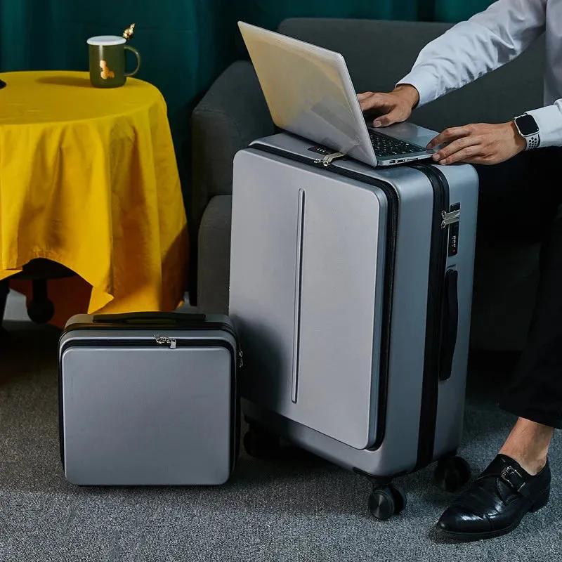 New Designer 20"24"inch Business Travel Suitcase Rolling Luggage with Laptop Bag
