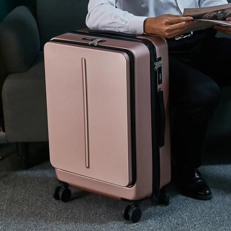 New Designer 20"24"inch Business Travel Suitcase Rolling Luggage with Laptop Bag