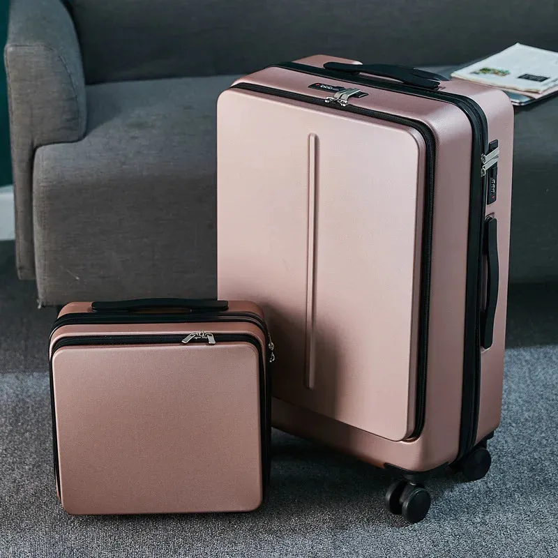 New Designer 20"24"inch Business Travel Suitcase Rolling Luggage with Laptop Bag