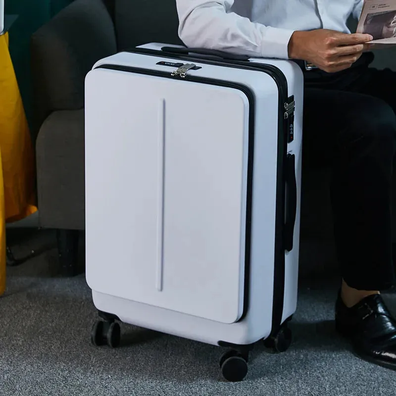 New Designer 20"24"inch Business Travel Suitcase Rolling Luggage with Laptop Bag