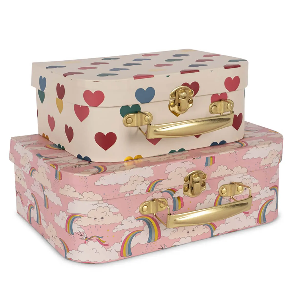 Pack of 2 Suitcase in Rainbow by Konges Sløjd