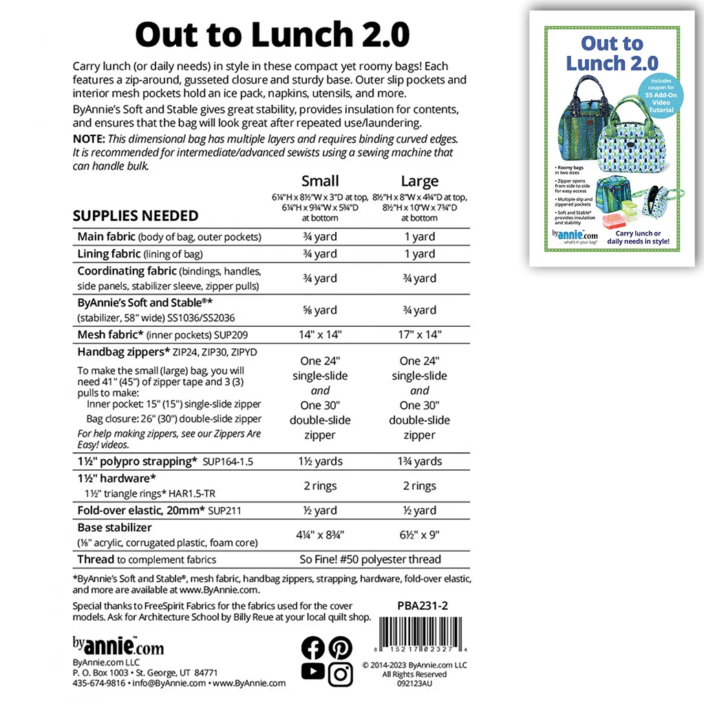 Pattern:  Out to Lunch 2.0 byAnnie
