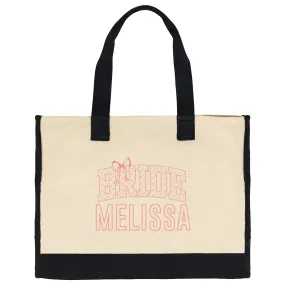 Personalized Beach Bag Tote Bags Custom Large Beach Tote Bags with Names Bridesmaid Gift Bag Tote