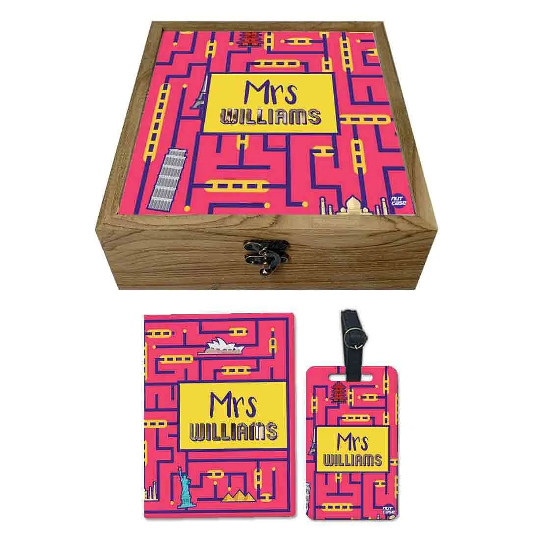 Personalized Passport Cover For Couples Anniversary Gift - Mrs Traveller